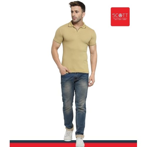 Scott Polo Neck Plain T-Shirts