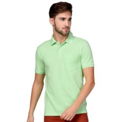 Seagreen Polo Neck Plain T-Shirts