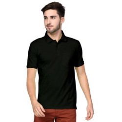 Black Polo Neck Plain T-Shirts